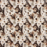 Bedruckte Popeline mit Halloween-Totenköpfen - Ribes y Casals