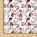 Japanische Geisha bedruckte Baumwollpopeline - Ribes y Casals