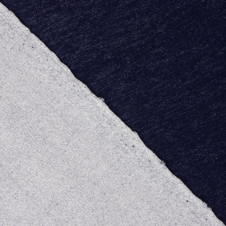 Elastischer dunkelblauer Denim-Jersey - Ribes y Casals