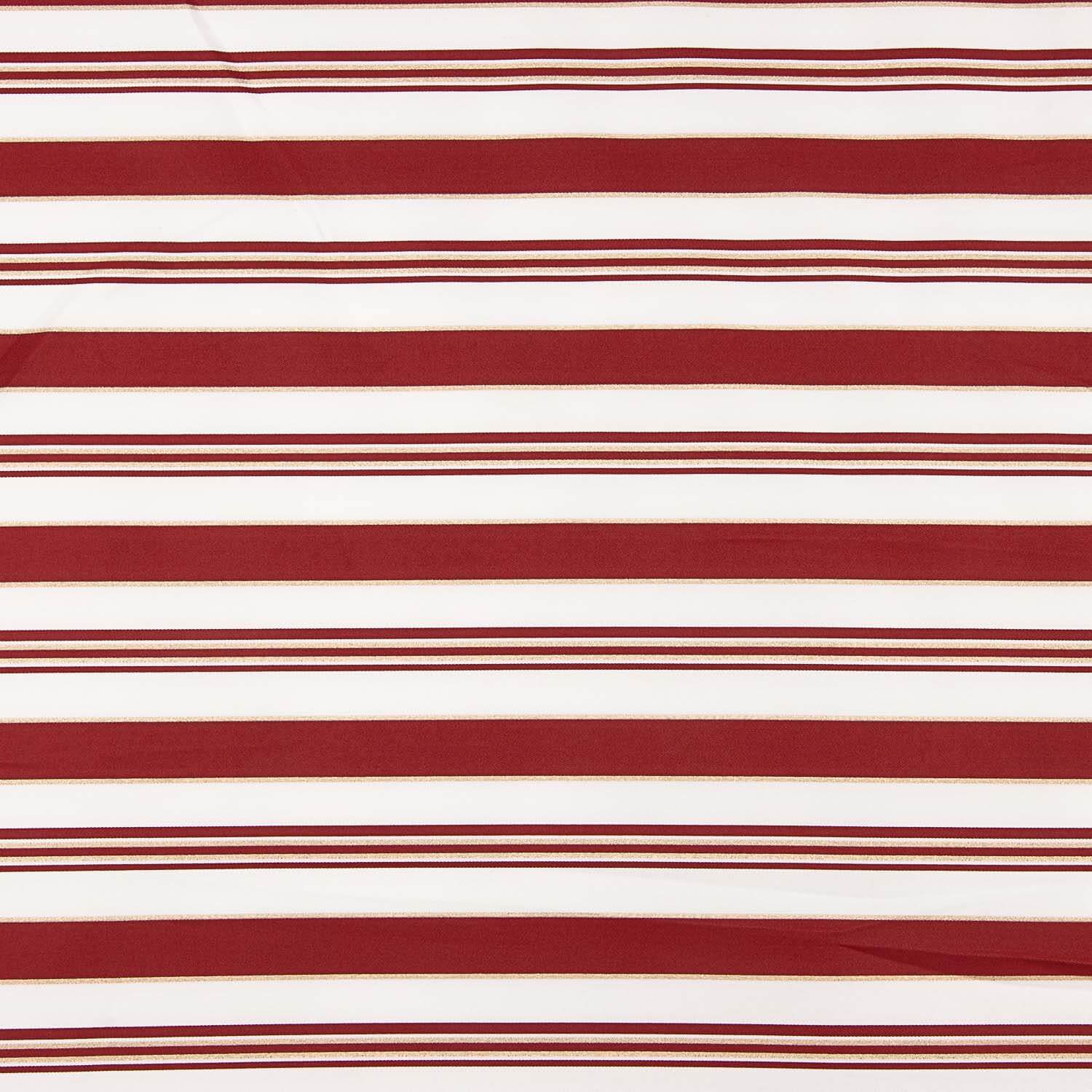 Flaches Polyester Gestreiftes Polyester Lurex Kastanienbraun und Gold - Ribes y Casals