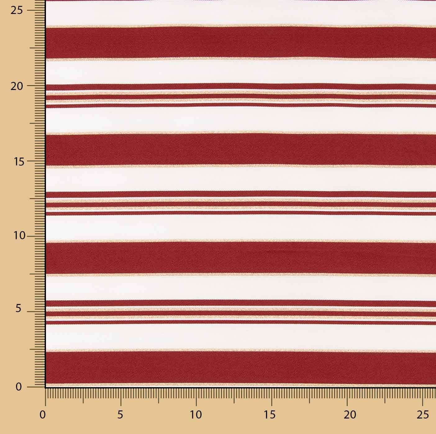 Flaches Polyester Gestreiftes Polyester Lurex Kastanienbraun und Gold - Ribes y Casals