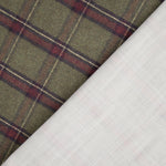 Canvas im Leinenstoff-Look mit Karos im Highlands-Stil, Grün-Khaki - Ribes y Casals