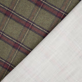 Canvas im Leinenstoff-Look mit Karos im Highlands-Stil, Grün-Khaki - Ribes y Casals