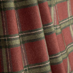 Canvas im Leinenstoff-Look mit Highlands-Karos in Dunkelrot - Ribes y Casals
