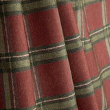 Canvas im Leinenstoff-Look mit Highlands-Karos in Dunkelrot - Ribes y Casals