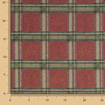 Canvas im Leinenstoff-Look mit Highlands-Karos in Dunkelrot - Ribes y Casals