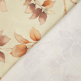 Canvas im Leinenstoff-Look mit Blättermuster „Herbstblätter“ Beige - Ribes y Casals