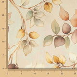 Canvas im Leinenstoff-Look mit Blättermuster „Herbstblätter“ Beige - Ribes y Casals