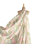 Satin Kaschmir Druck Rosa - Ribes y Casals