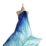 Blauer Satin mit Wasserfallmuster - Ribes y Casals