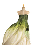 Grüner Satin mit Wasserfallmuster - Ribes y Casals