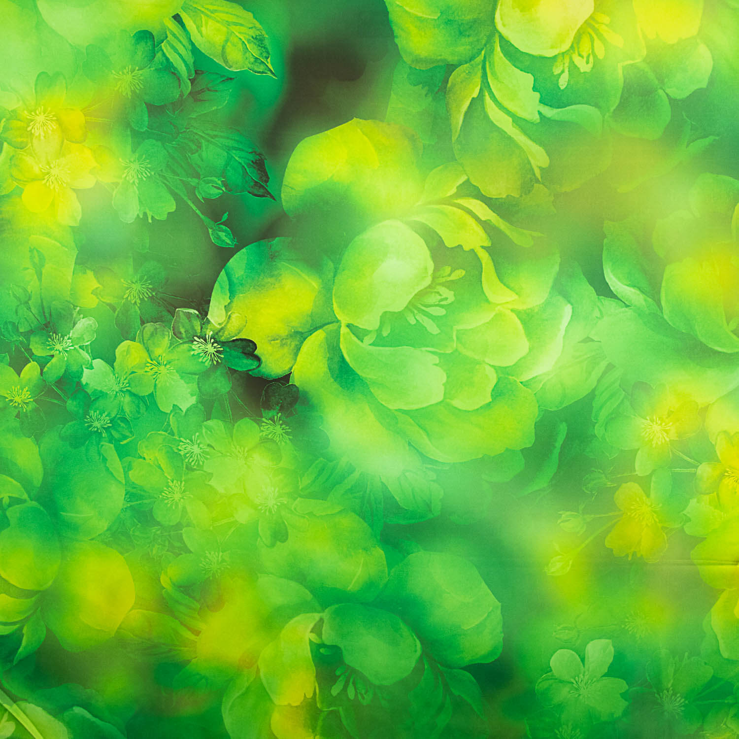 Grüner Flash Print Satin - Ribes y Casals