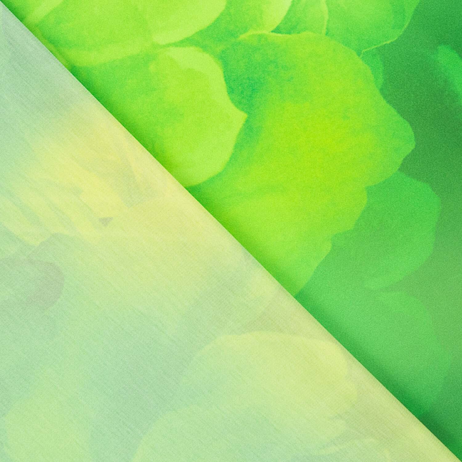 Grüner Flash Print Satin - Ribes y Casals