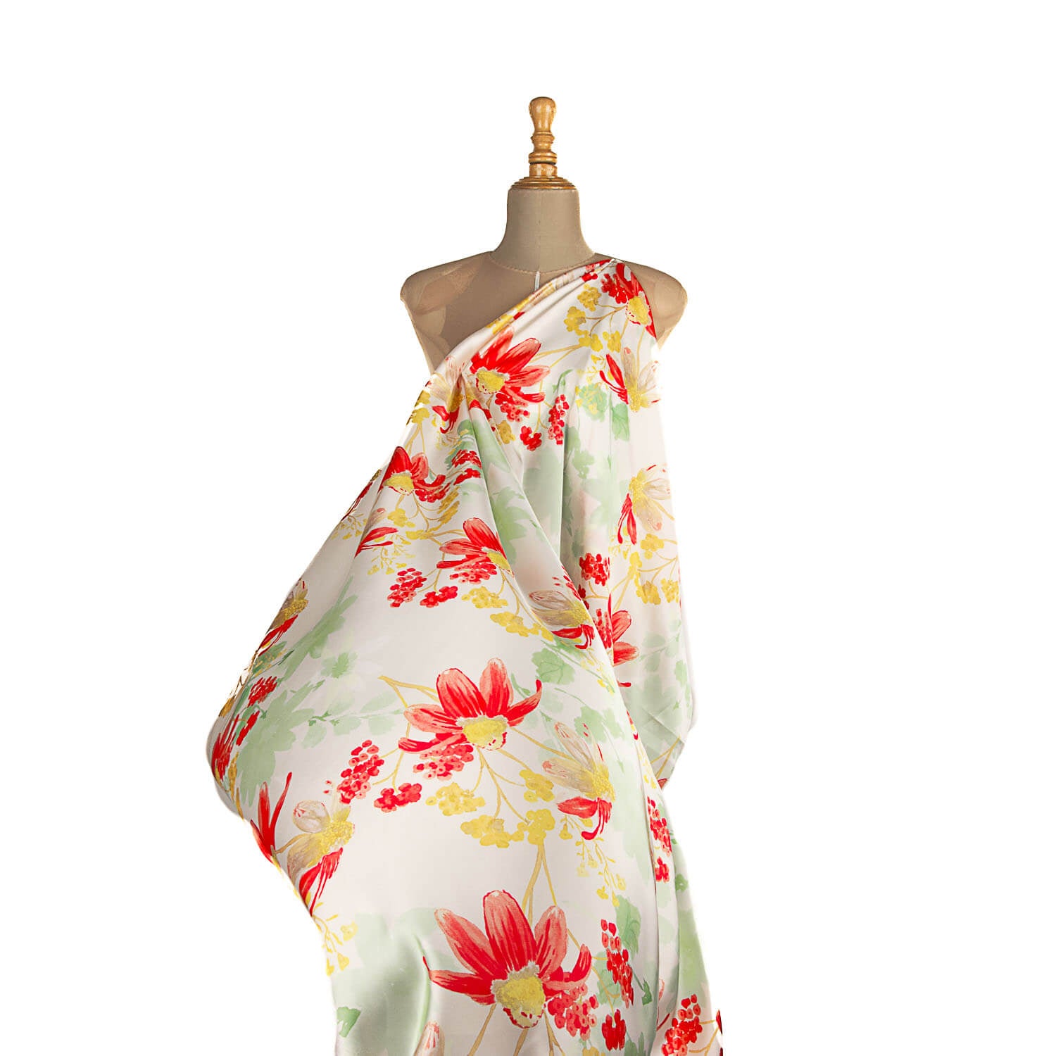 Beige Monddruck Satin - Ribes y Casals