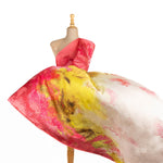 Satin Petunia Druck Beige - Ribes y Casals