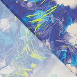 Satin-Reststück mit blauem Streifenmuster – verschiedene Maße x Breite 140 cm - Ribes y Casals