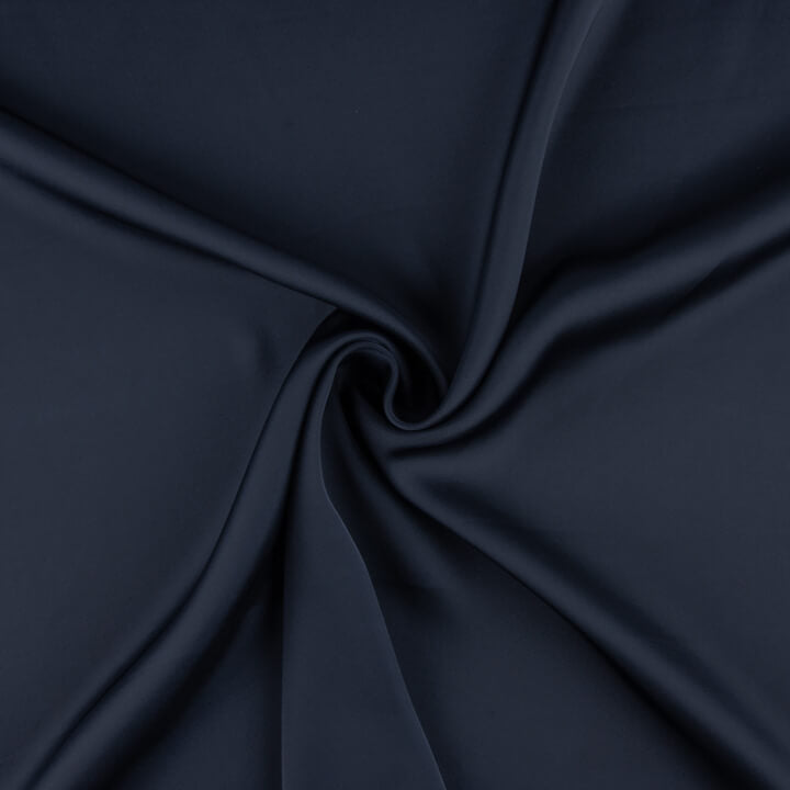 Feiner Satin aus Polyester in Marineblau - Ribes y Casals