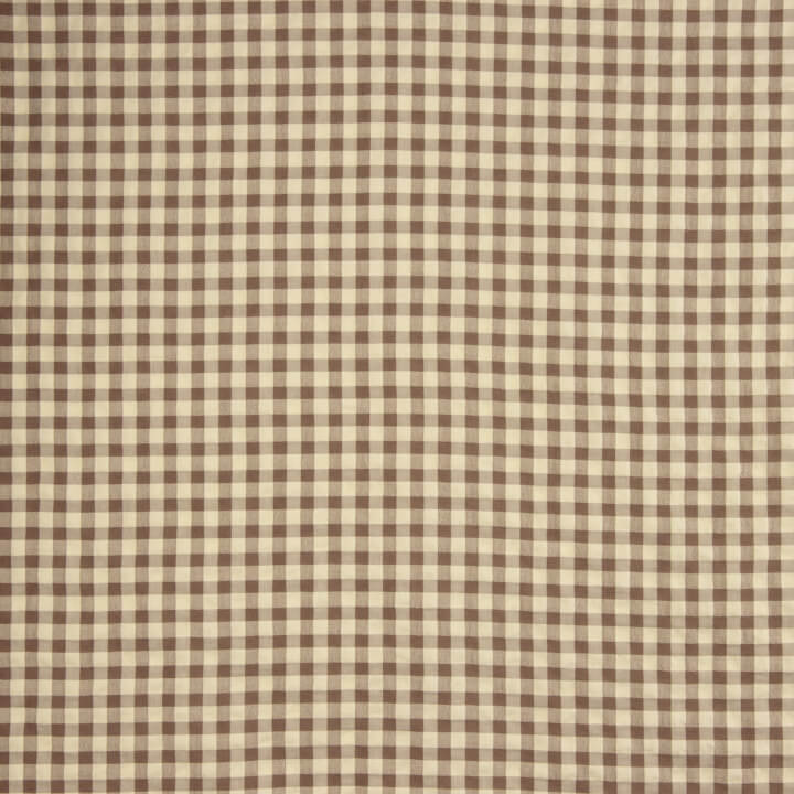 Seersucker mit Vichy-Karomuster in Beige und Braun - Ribes y Casals
