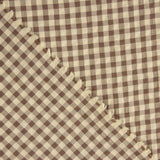 Seersucker mit Vichy-Karomuster in Beige und Braun - Ribes y Casals