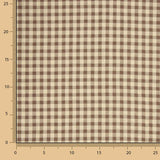 Seersucker mit Vichy-Karomuster in Beige und Braun - Ribes y Casals