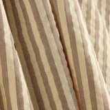 Seersucker mit beige-braunen Streifen - Ribes y Casals