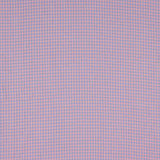 Seersucker-Popeline mit kleinen Karos in Blau und Rosa - Ribes y Casals