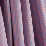 Seersucker-Popeline mit kleinen Karos in Blau und Rosa - Ribes y Casals