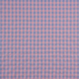 Popeline-Seersucker mit blau-rosa Karos - Ribes y Casals