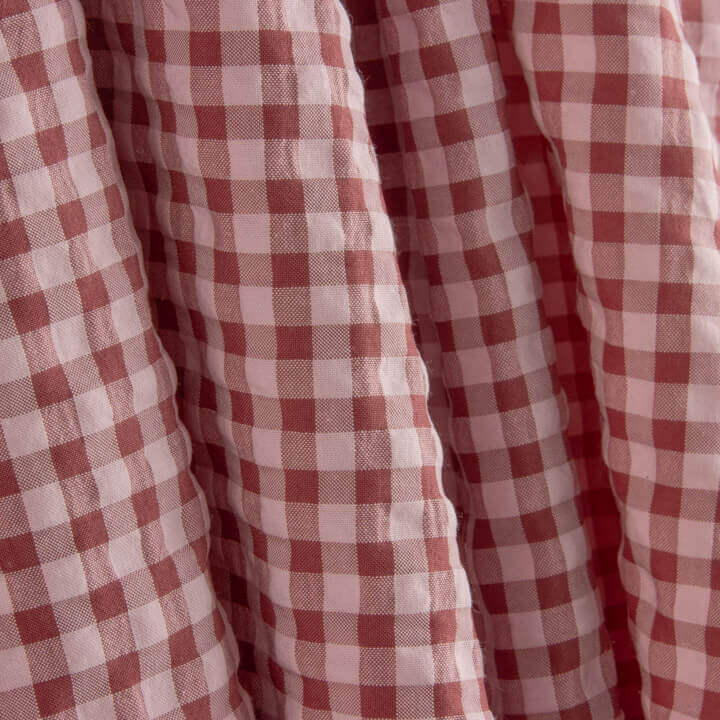 Seersucker mit Vichy-Karomuster in Puderrosa - Ribes y Casals