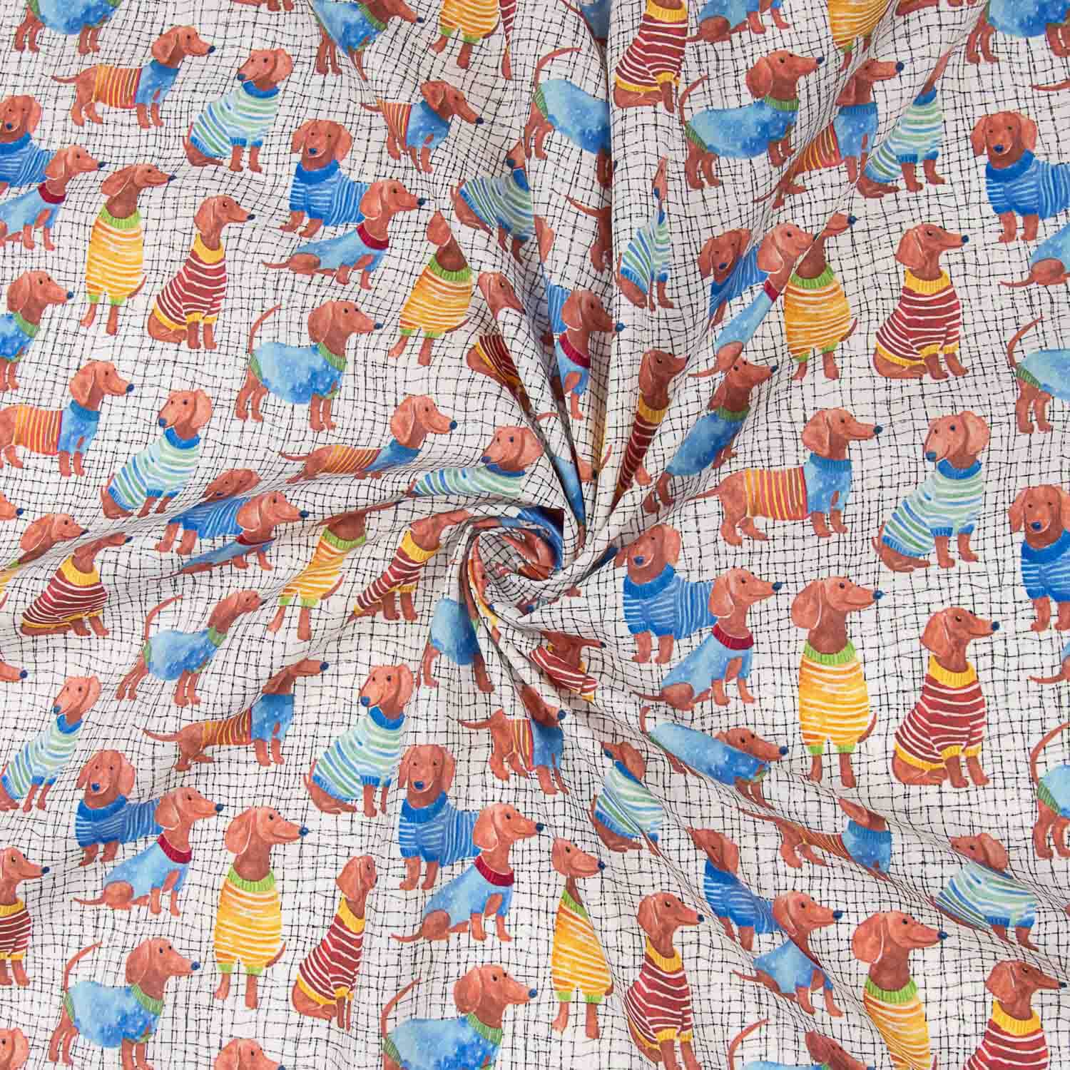 Sorona Technical Fibre Sausage Dog Print - Ribes y Casals