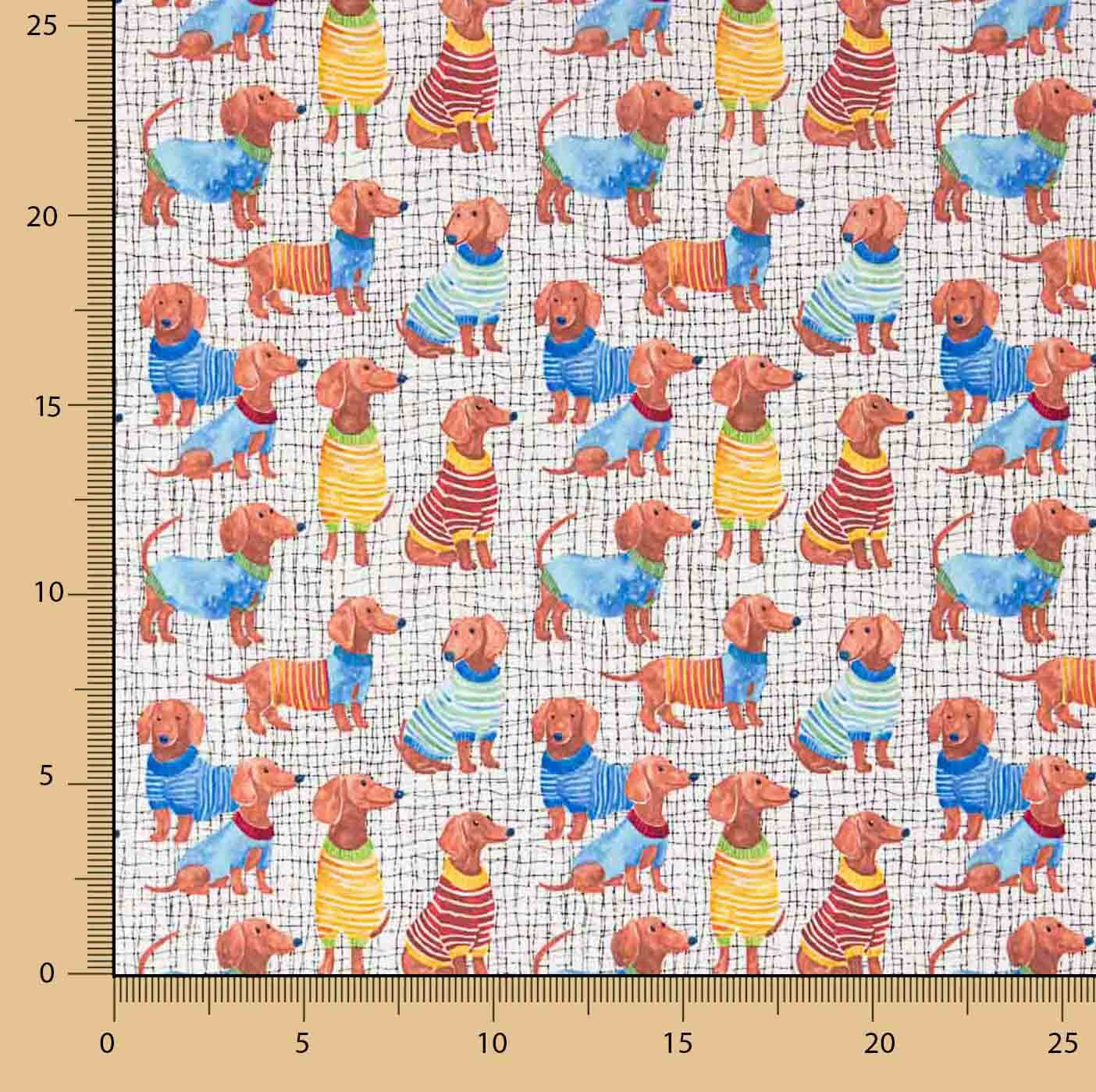Sorona Technical Fibre Sausage Dog Print - Ribes y Casals