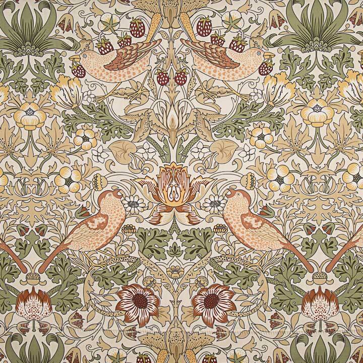 Canvas im Leinenstoff-Look „Vogelgarten“ in Beige - Ribes y Casals