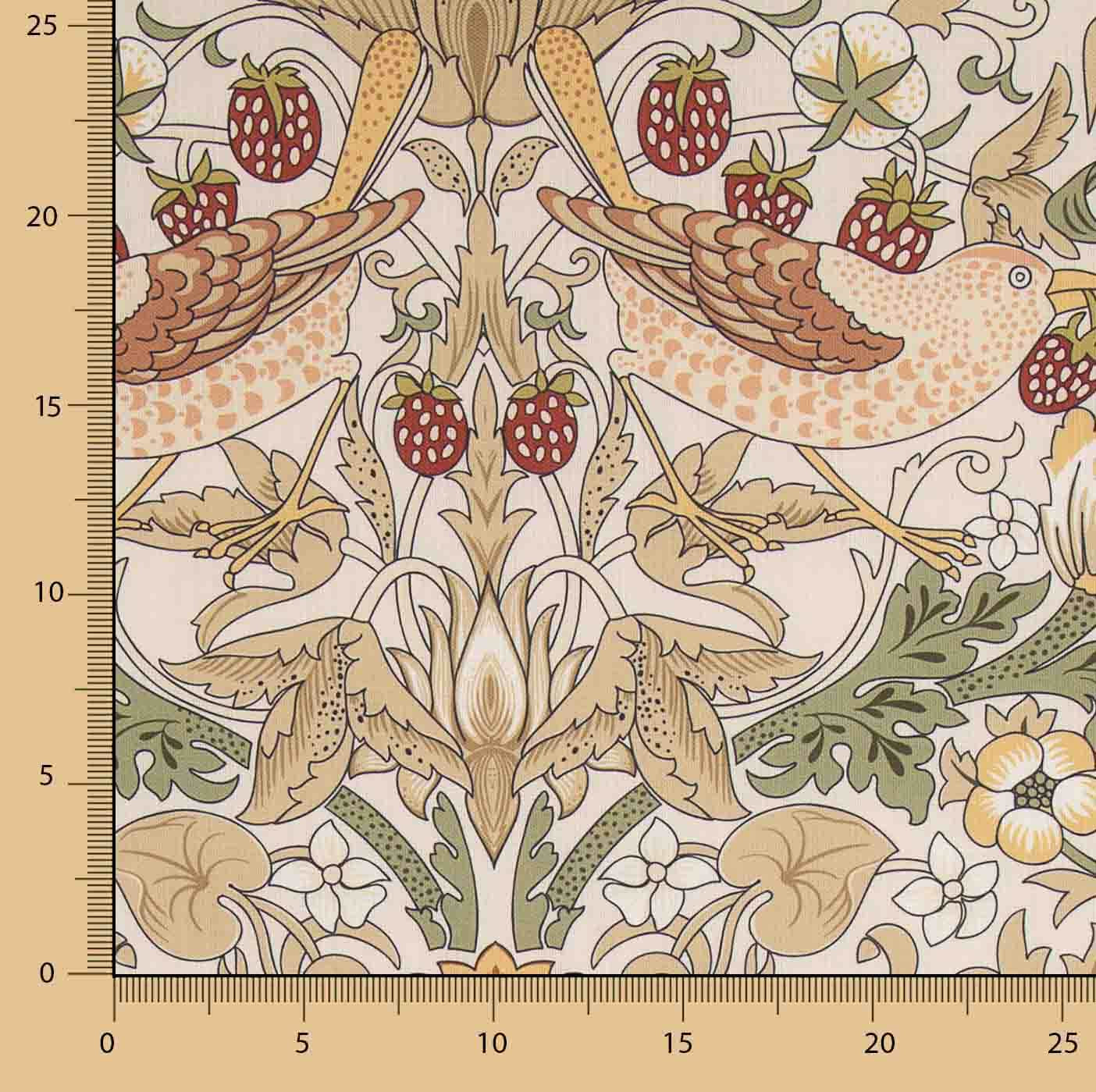 Canvas im Leinenstoff-Look „Vogelgarten“ in Beige - Ribes y Casals