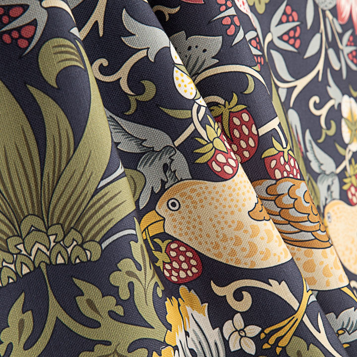 Canvas im Leinenstoff-Look „Vogelgarten“ in Marineblau - Ribes y Casals