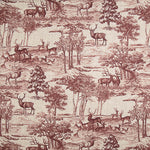 Canvas im Leinenstoff-Look „Bosque de Ciervos“ in Dunkelrot - Ribes y Casals