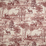 Canvas im Leinenstoff-Look „Bosque de Ciervos“ in Dunkelrot - Ribes y Casals