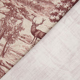 Canvas im Leinenstoff-Look „Bosque de Ciervos“ in Dunkelrot - Ribes y Casals