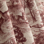 Canvas im Leinenstoff-Look „Bosque de Ciervos“ in Dunkelrot - Ribes y Casals
