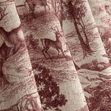 Canvas im Leinenstoff-Look „Bosque de Ciervos“ in Dunkelrot - Ribes y Casals