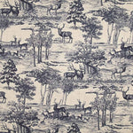 Canvas im Leinenstoff-Look „Bosque de Ciervos“ in Marineblau - Ribes y Casals