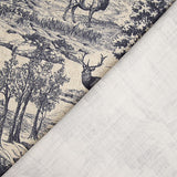 Canvas im Leinenstoff-Look „Bosque de Ciervos“ in Marineblau - Ribes y Casals