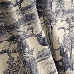 Canvas im Leinenstoff-Look „Bosque de Ciervos“ in Marineblau - Ribes y Casals