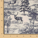 Canvas im Leinenstoff-Look „Bosque de Ciervos“ in Marineblau - Ribes y Casals