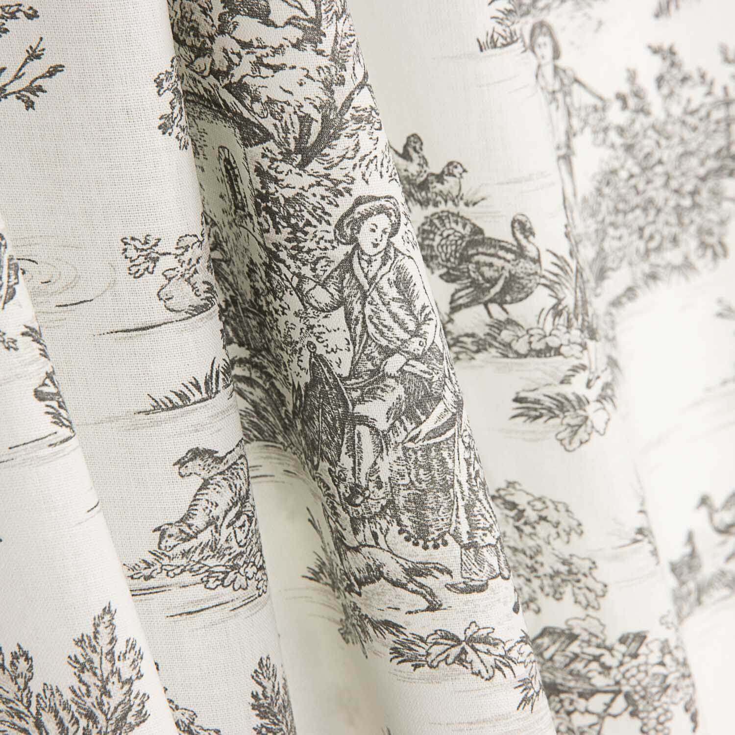 Toile de Jouy Baumwolllaken Grau - Ribes y Casals