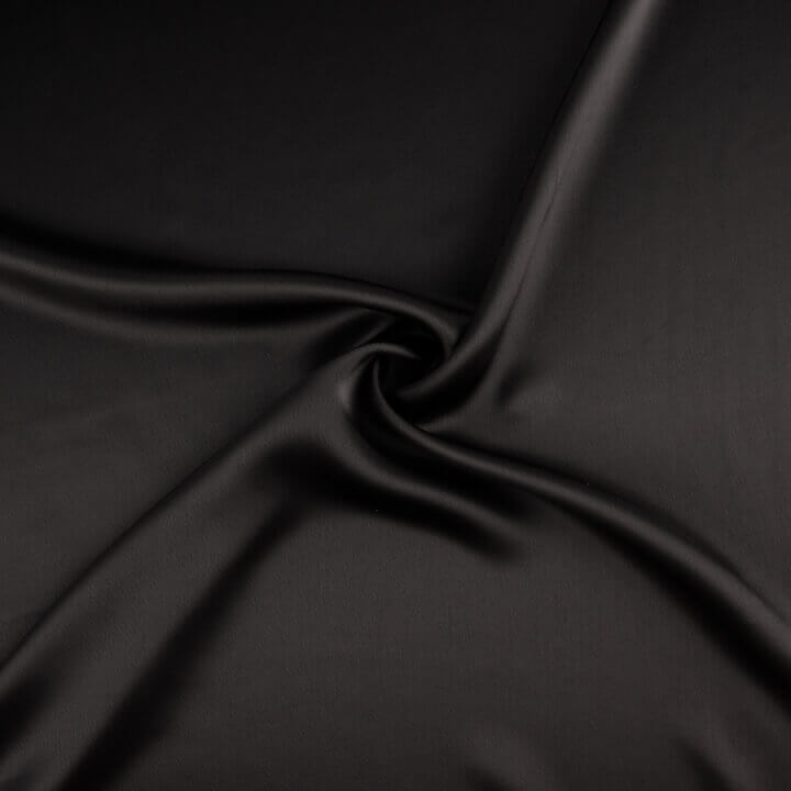 Schwarzer Triacetat-Satin - Ribes y Casals