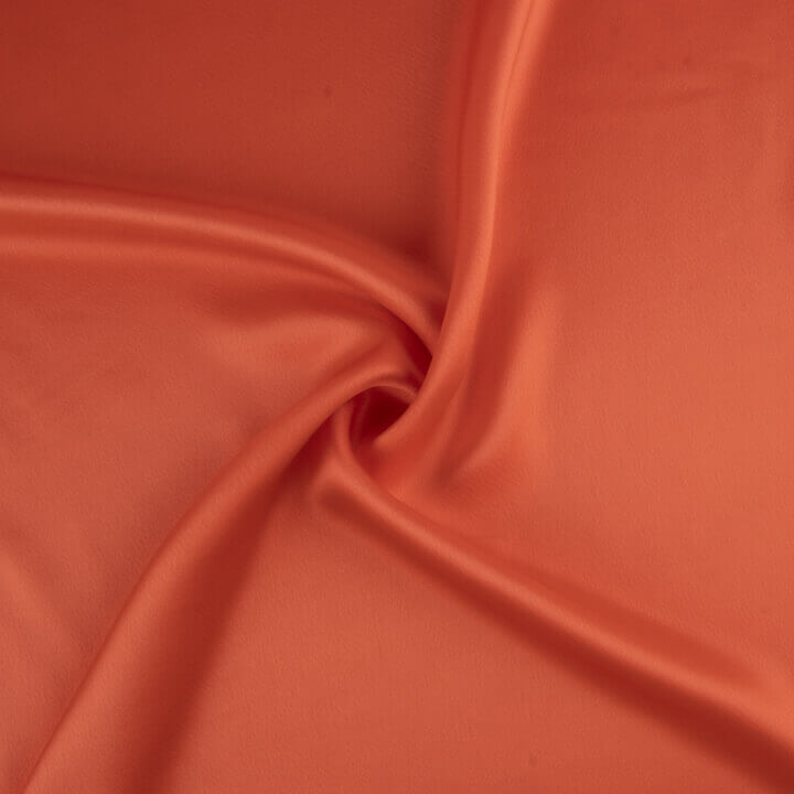 Triacetat-Satin in Korallenrot - Ribes y Casals