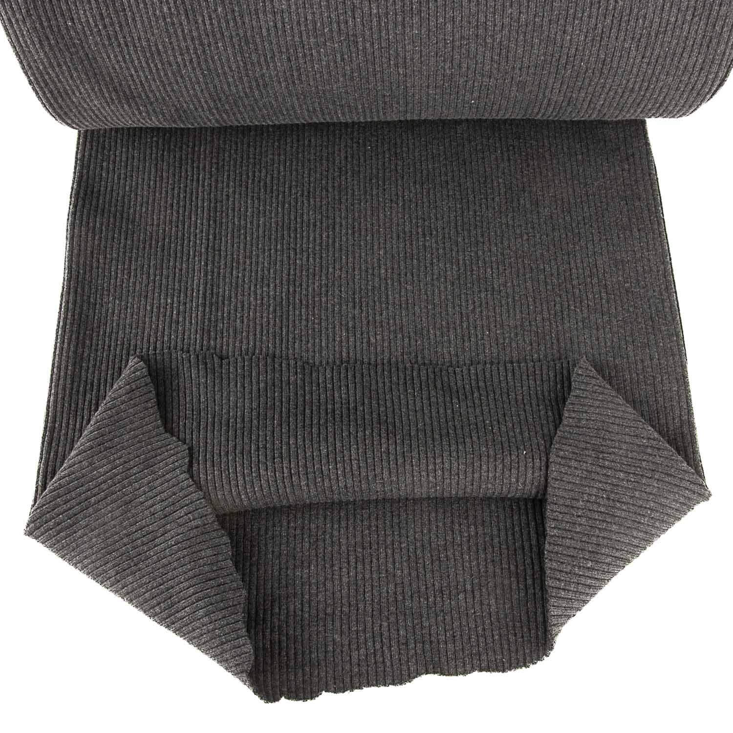 Tubular Rib Rippe 3x3 Grau Melange Dunkel - Ribes y Casals