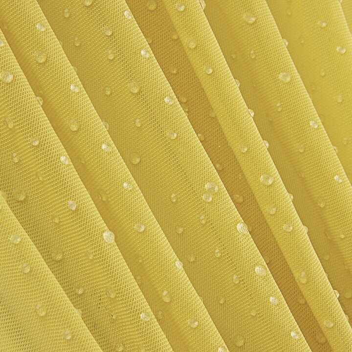 Gelber Stretch-Tüll mit Wassertropfen-Effekt - Ribes y Casals