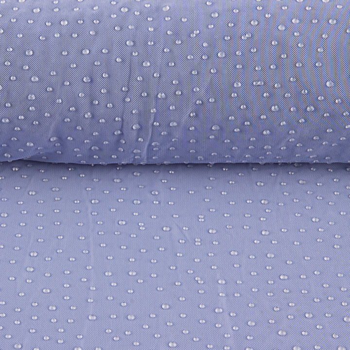 Stretch-Tüll in Lavendelblau mit Wassertropfen-Effekt - Ribes y Casals