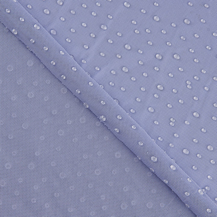 Stretch-Tüll in Lavendelblau mit Wassertropfen-Effekt - Ribes y Casals
